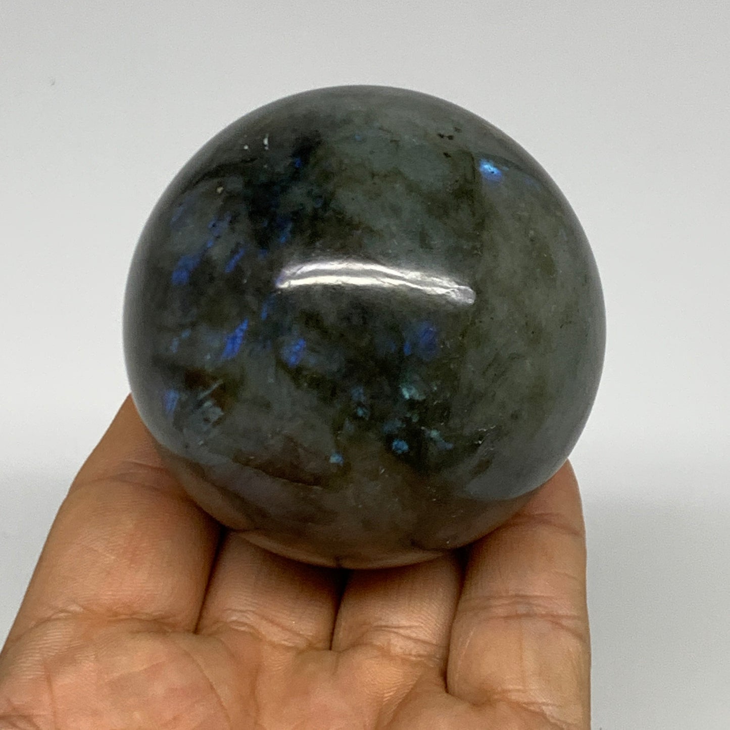 288.4g, 2.3"(59mm), Labradorite Sphere Gemstone,Crystal @Madagascar, B29873