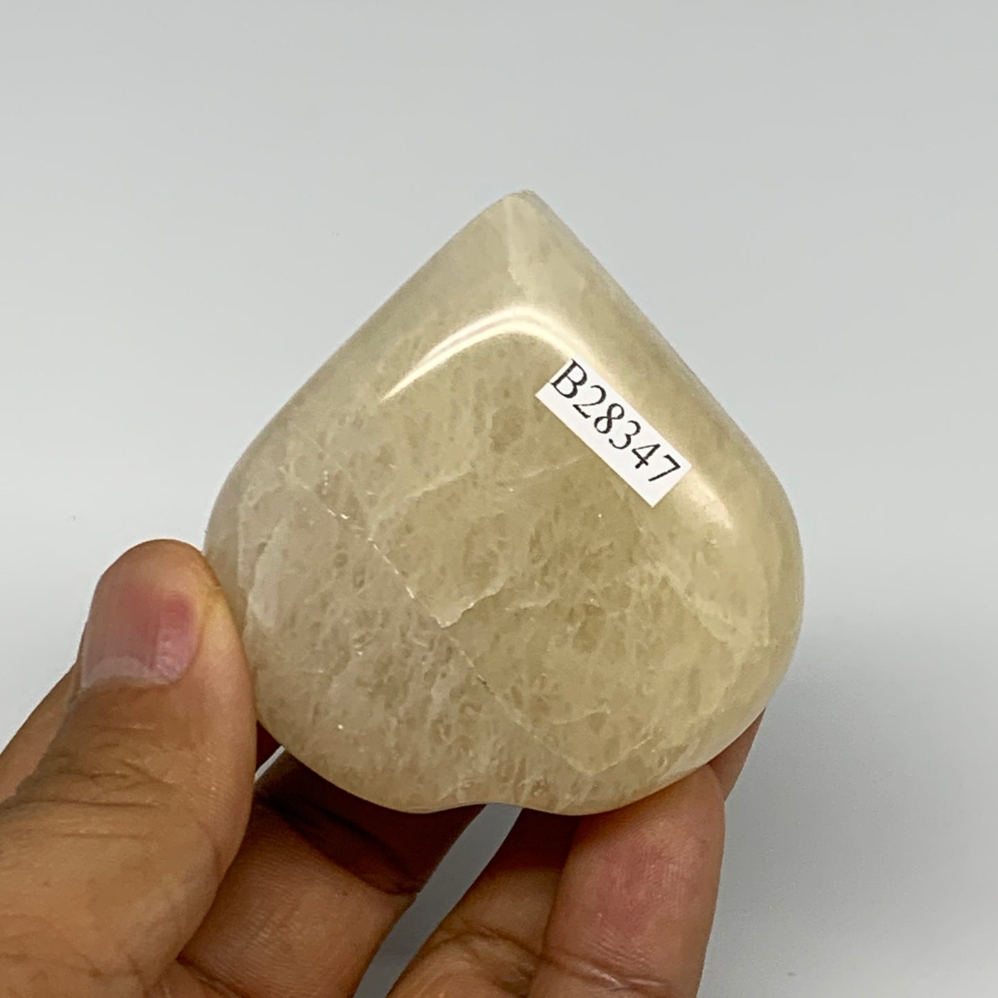 104g,2.2"x2.1"x0.9" Natural Yellow Aventurine Heart Crystal Stone @India, B28347