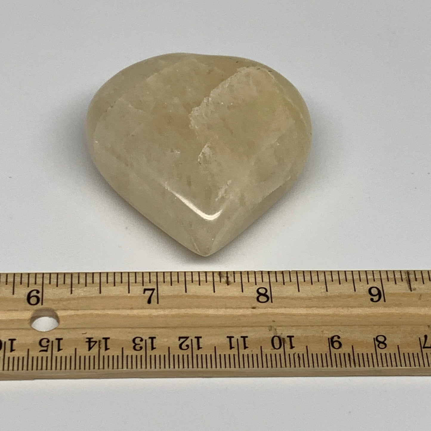 104g,2.2"x2.1"x0.9" Natural Yellow Aventurine Heart Crystal Stone @India, B28347