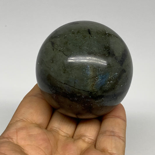 287.9g, 2.3"(58mm), Labradorite Sphere Gemstone,Crystal @Madagascar, B29875