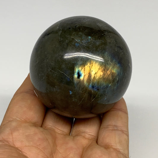 268.5g, 2.3"(57mm), Labradorite Sphere Gemstone,Crystal @Madagascar, B29876