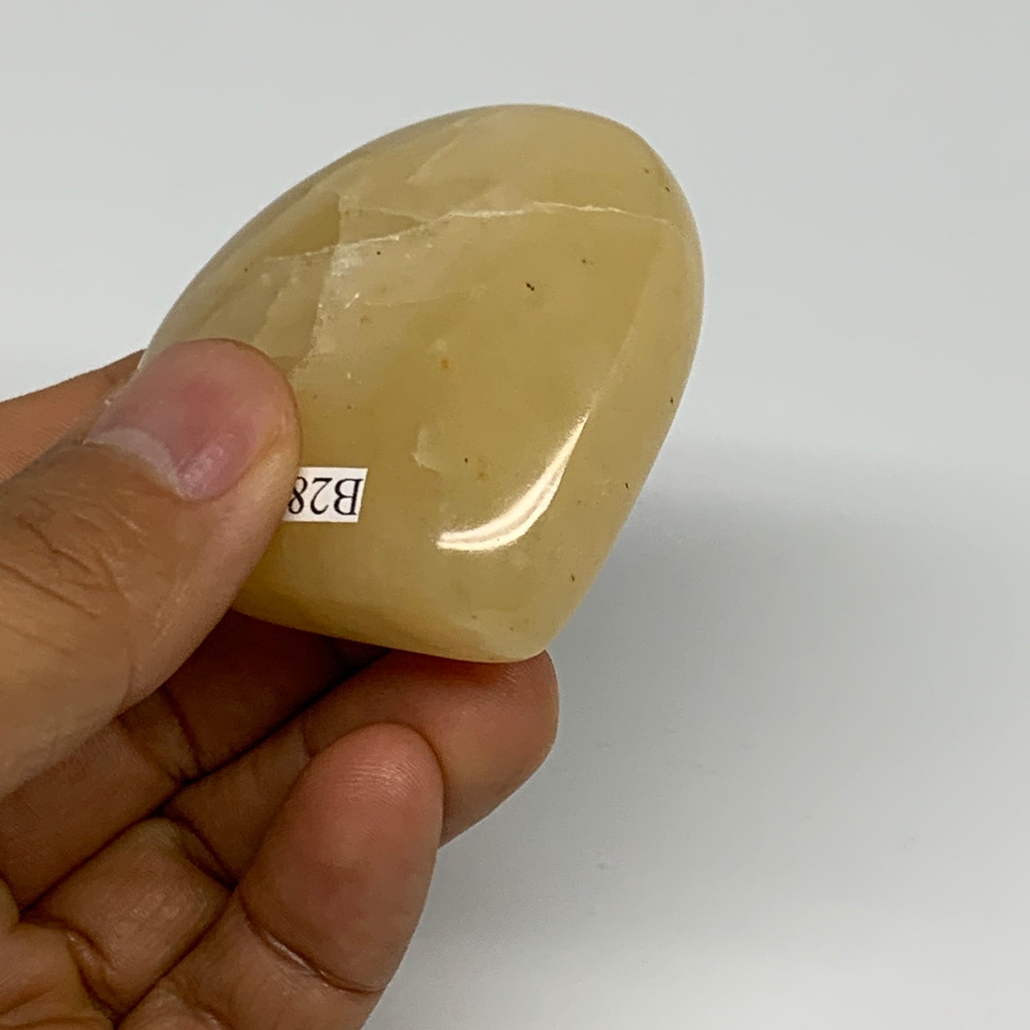 83.2g,2"x2.1"x0.8" Natural Yellow Aventurine Heart Crystal Stone @India, B28350