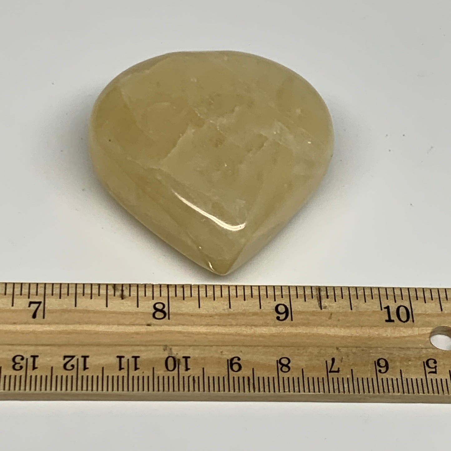 105.2g,2.2"x2.1"x0.9" Natural Yellow Aventurine Heart Crystal Stone @India, B283