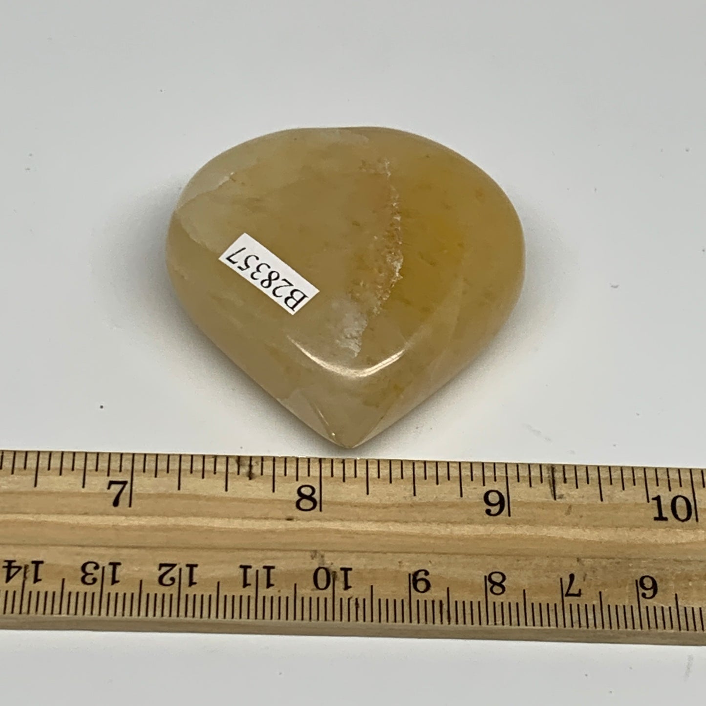 80.5g,2"x2"x0.8" Natural Yellow Aventurine Heart Crystal Stone @India, B28357