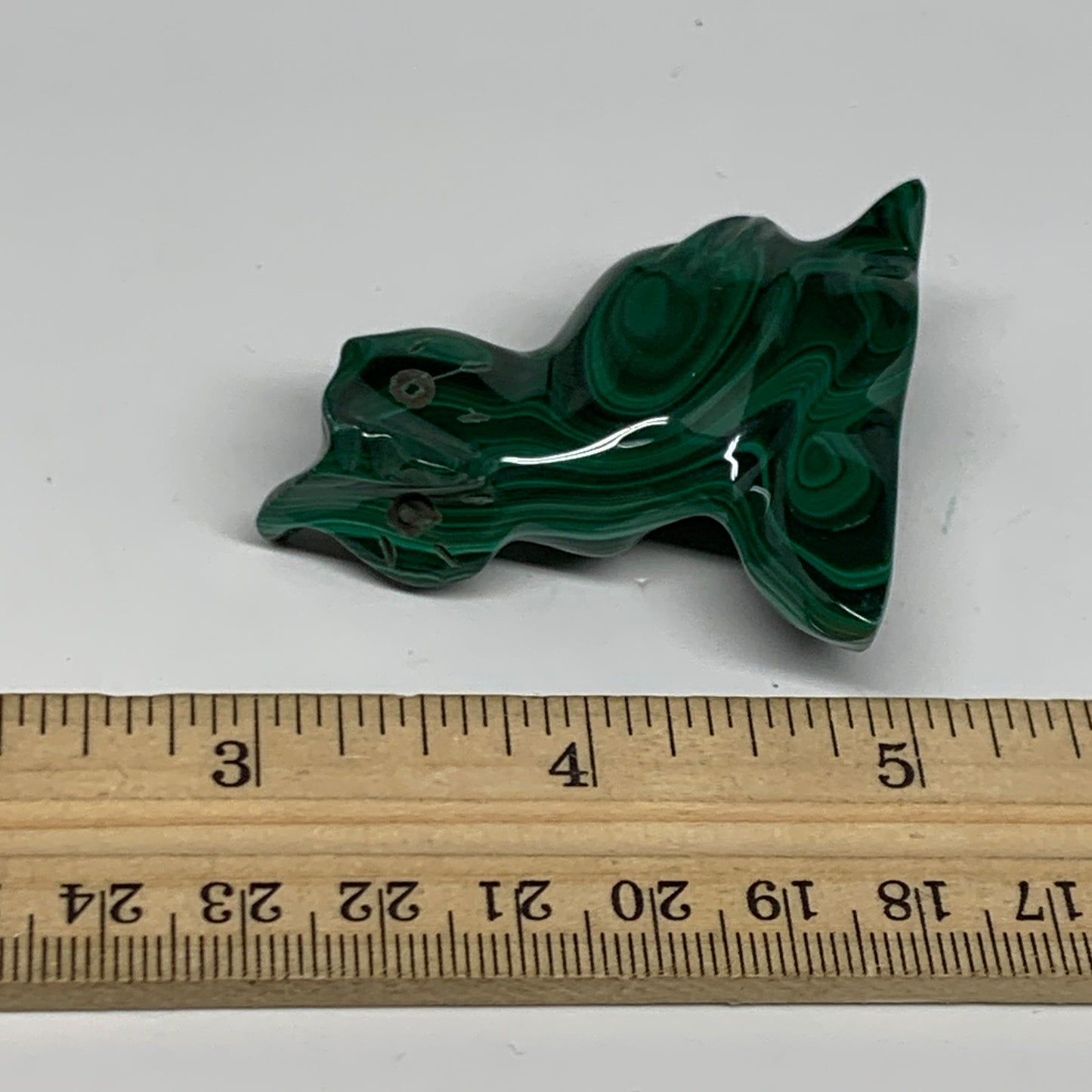 58.8g, 2"x1.8"x0.7" Natural Solid Malachite Penguin Figurine @Congo, B32747