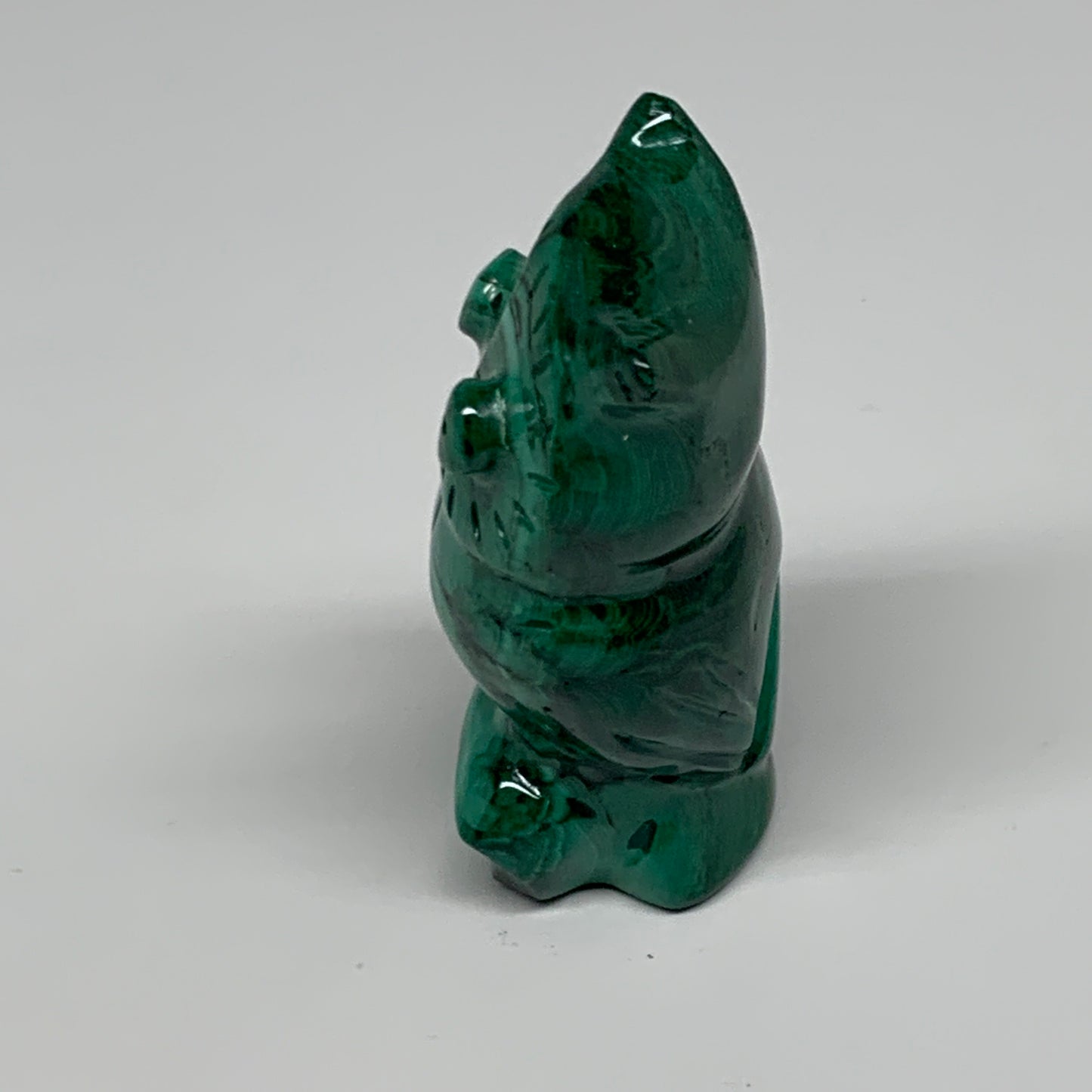 118.6g, 2.5"x1.4"x1.1" Natural Solid Malachite Penguin Figurine @Congo, B32753
