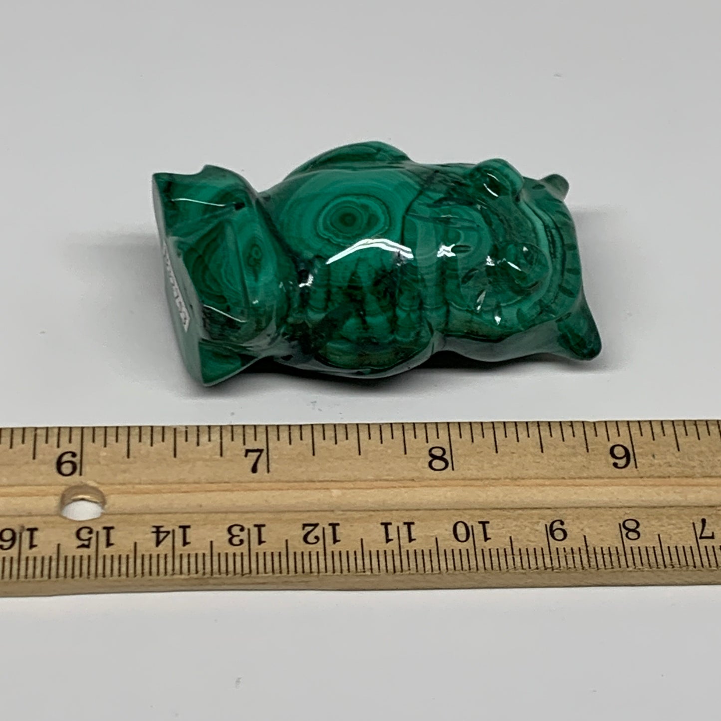 118.6g, 2.5"x1.4"x1.1" Natural Solid Malachite Penguin Figurine @Congo, B32753