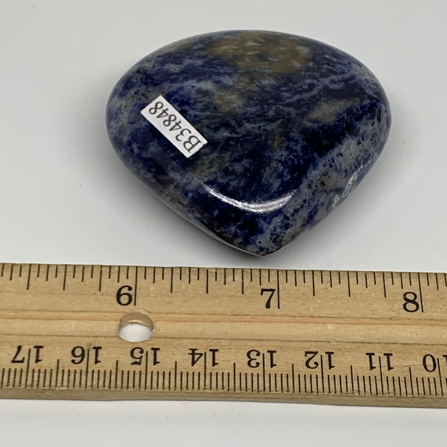 78g, 2"x2.1"x0.8", Natural Sodalite Heart Polished Gemstone, B34848