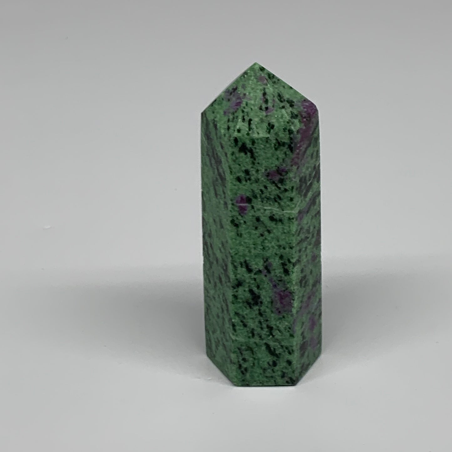 108.8g, 3"x0.9", Natural Ruby Zoisite Tower Point Obelisk @India, B31468