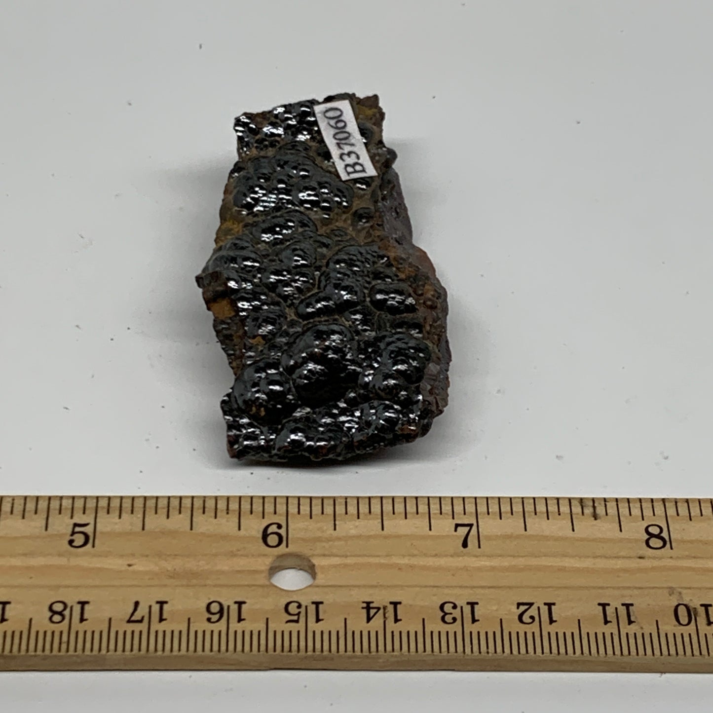 87.4g, 2.6"x1.4"x0.7", Rough Hematite Botryoidal Mineral Crystal, B37060