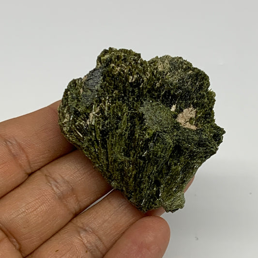 57.1g,1.8"x1.9"x1",Green Epidote Custer/Leaf Mineral Specimen @Pakistan,B27613