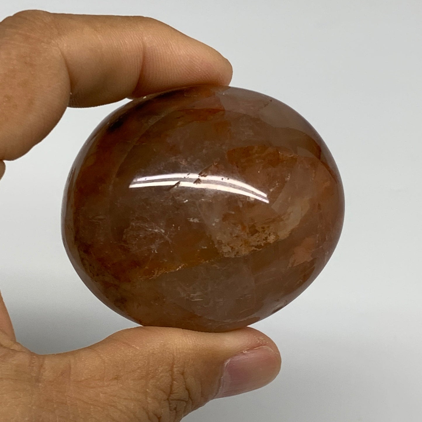 2.2 Lbs, 1.9-2.4", 9pcs, Red Hematoid Palm-Stone Polished Wholesale, B30694