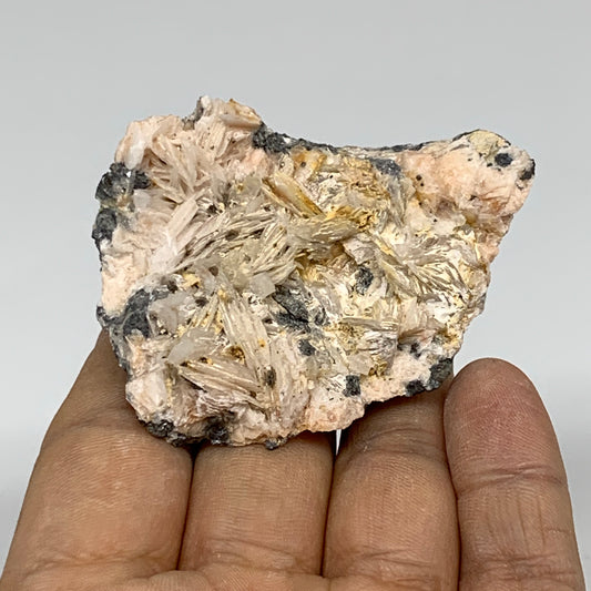 126.8g, 2.3"x1.8"x1.2", Barite with Cerussite on Galena Mineral Specimen, B33519