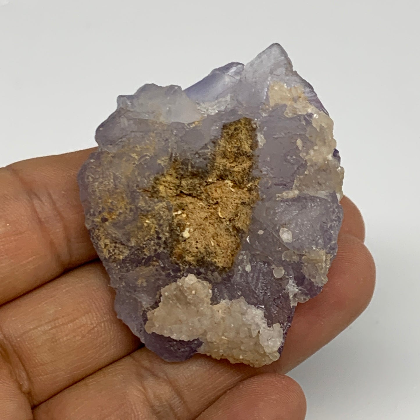 81.5g,1.9"-2",2pcs, Purple Fluorite Crystal Mineral Specimen @Pakistan,B27698