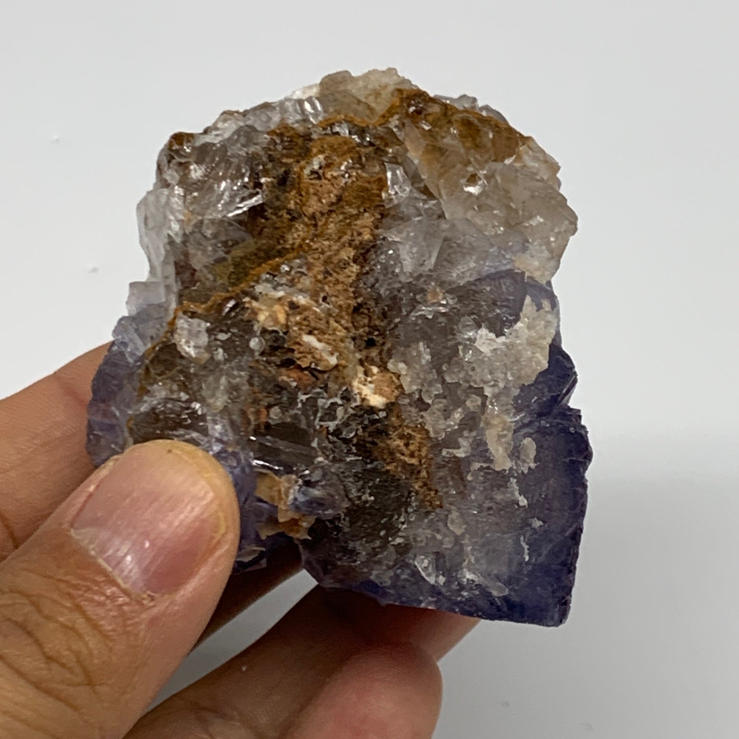 170.8g,2.5"x2.3"x1.5",Purple Fluorite Crystal Mineral Specimen @Pakistan,B27699