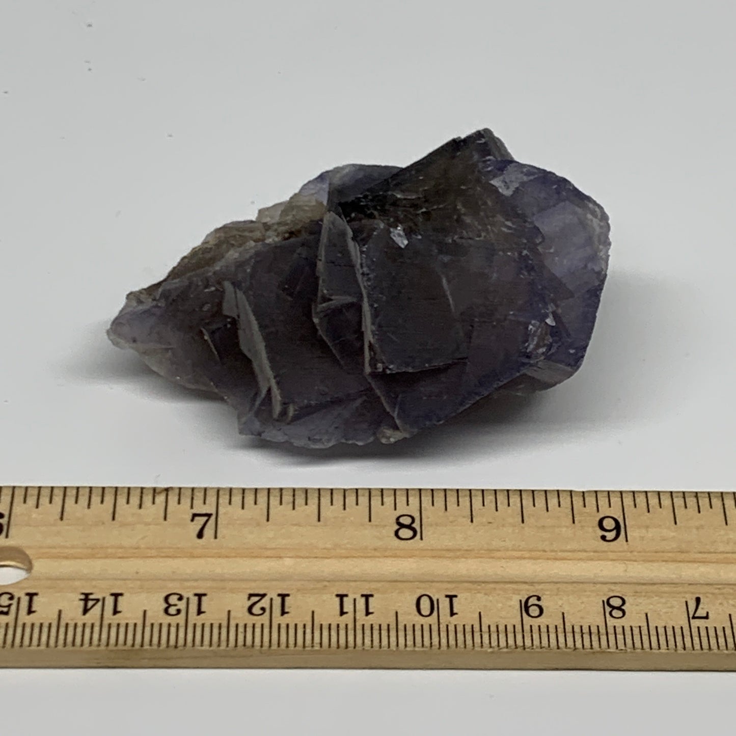 118.2g,2.6"x1.8"x1.2",Blue Fluorite Crystal Mineral Specimen @Pakistan,B27709