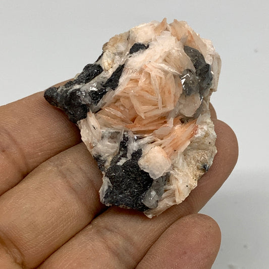 76.9g, 1.7"x1.6"x1", Barite With Cerussite on Galena Mineral Specimen, B33541