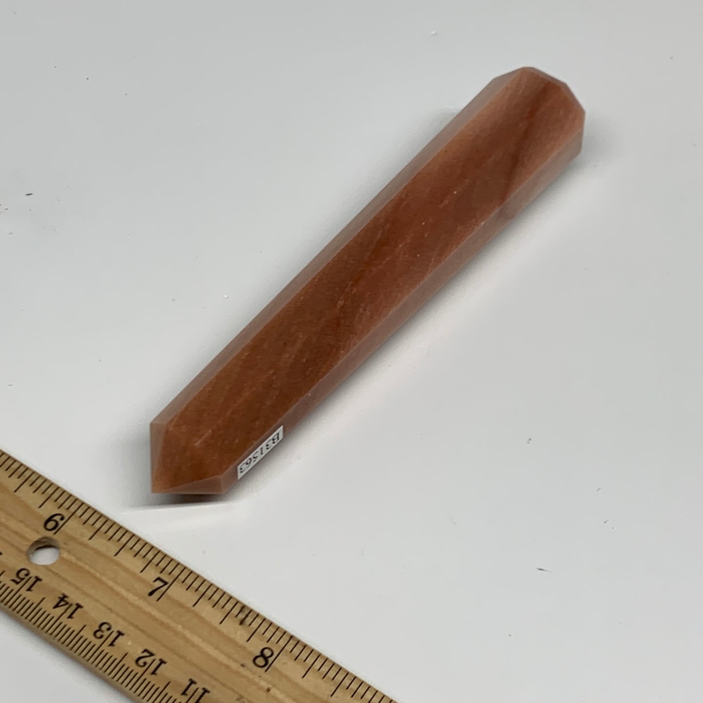 140g, 5.3"x1"x1" Red Aventurine Tower Obelisk Point Crystal @India,B31563