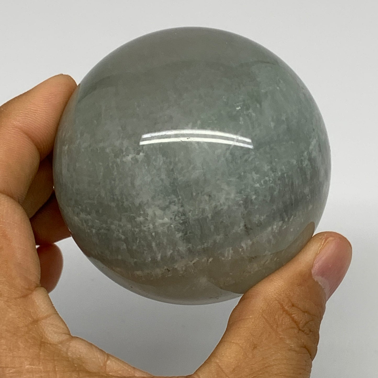 444.4g, 2.5"(65mm) Natural Fluorite Sphere Ball Gemstone Crystal, B28546