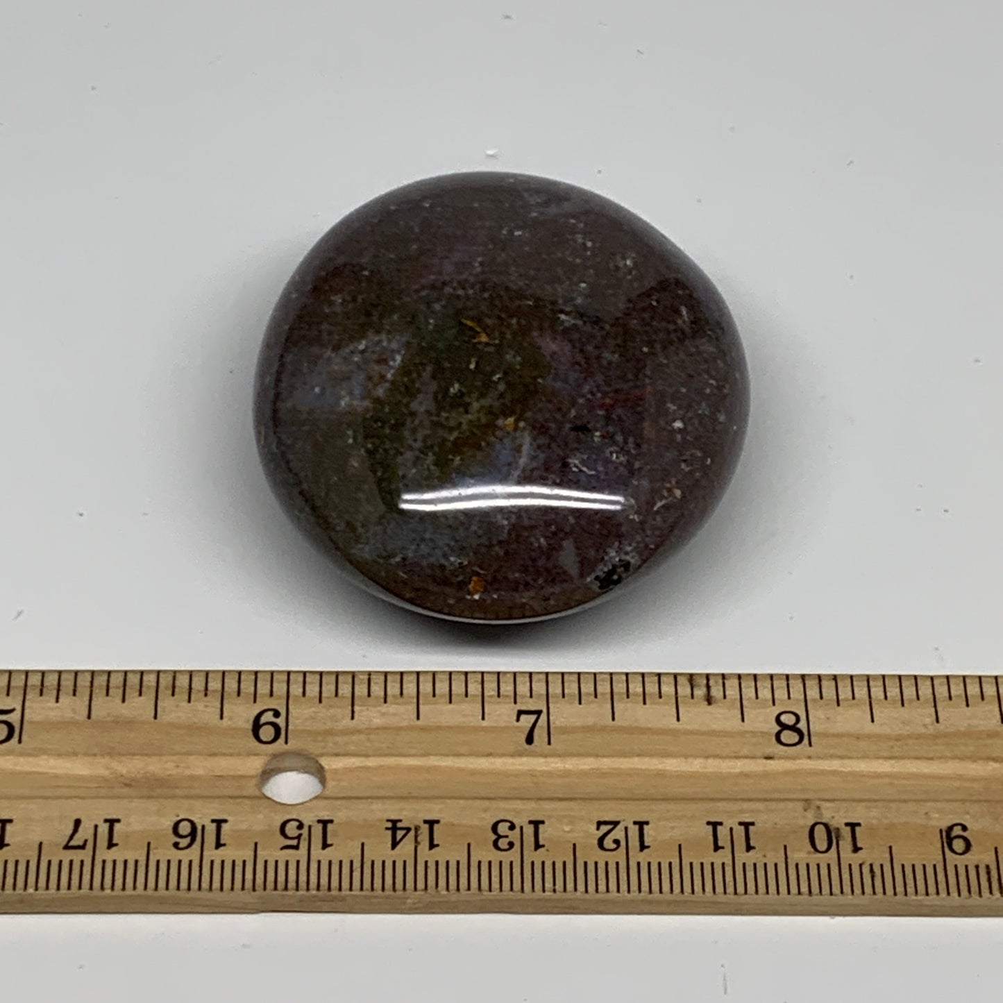 106.6g, 2.3"x2"x1" Natural Ocean Jasper Palm-Stone Orbicular Jasper, B30804