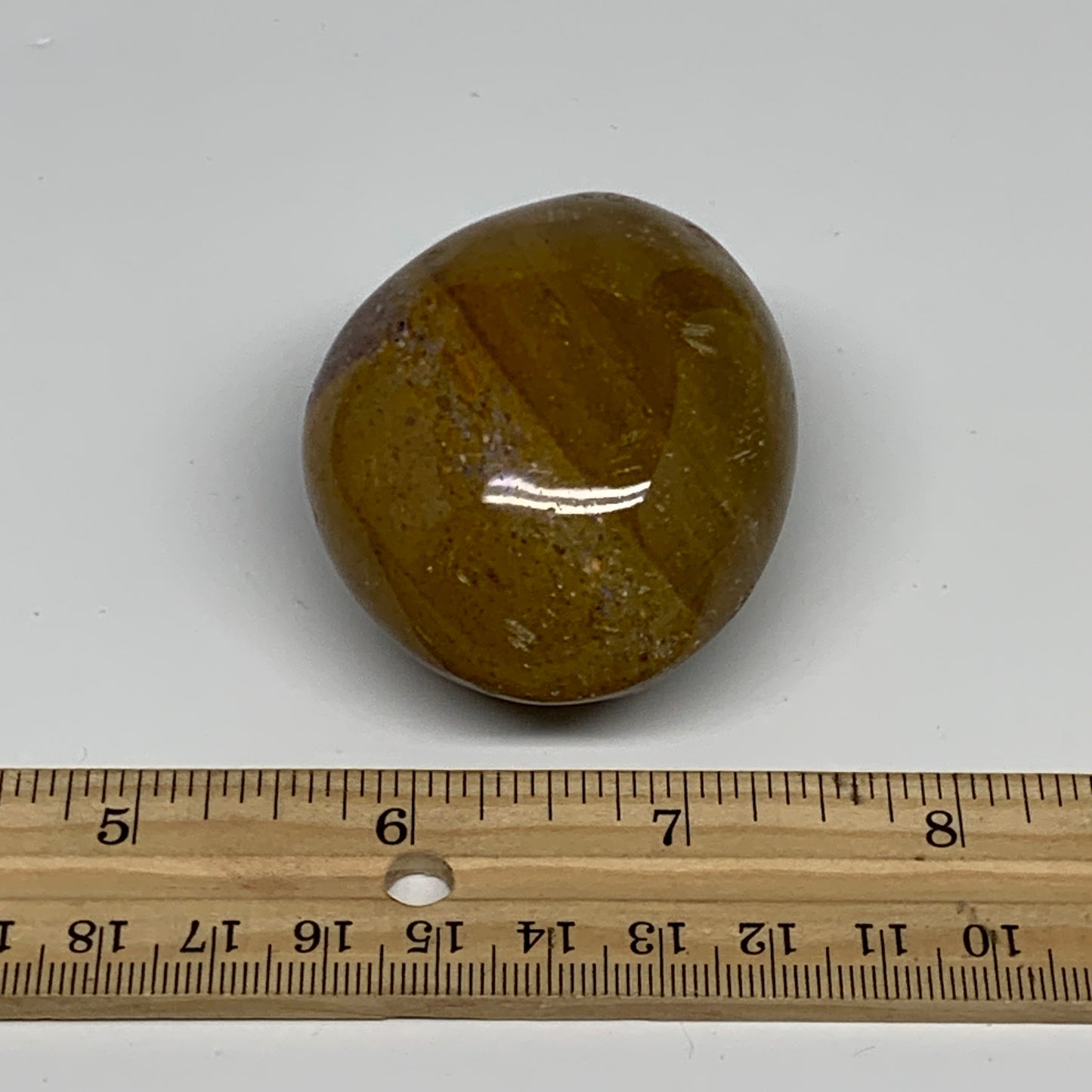119.9g, 2.3"x1.9"x1.3" Natural Ocean Jasper Palm-Stone Orbicular Jasper, B30803