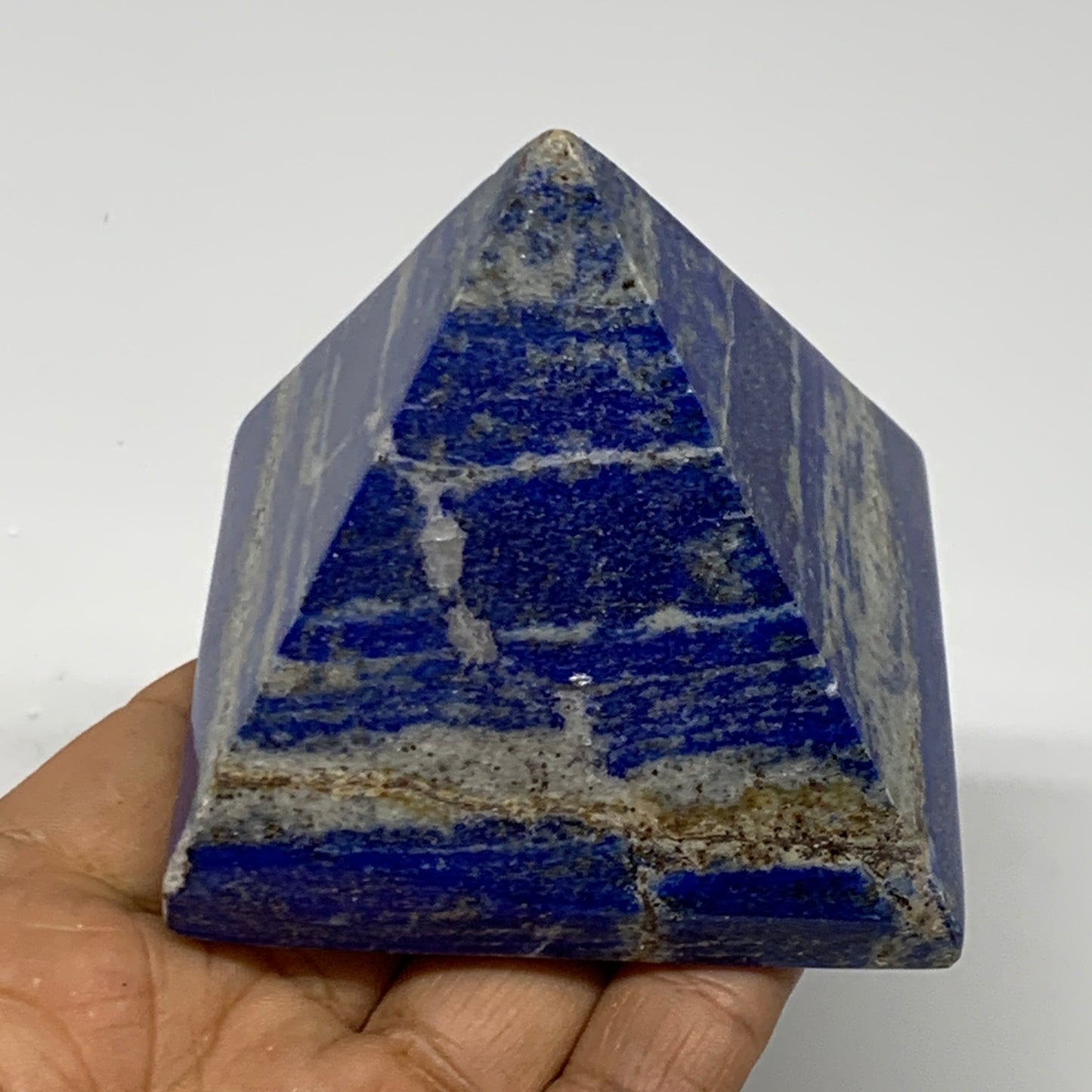 367.9g, 2.6"x2.6"x2.7", Lapis Lazuli Pyramid Crystal Gemstone @Afghanistan,B2779