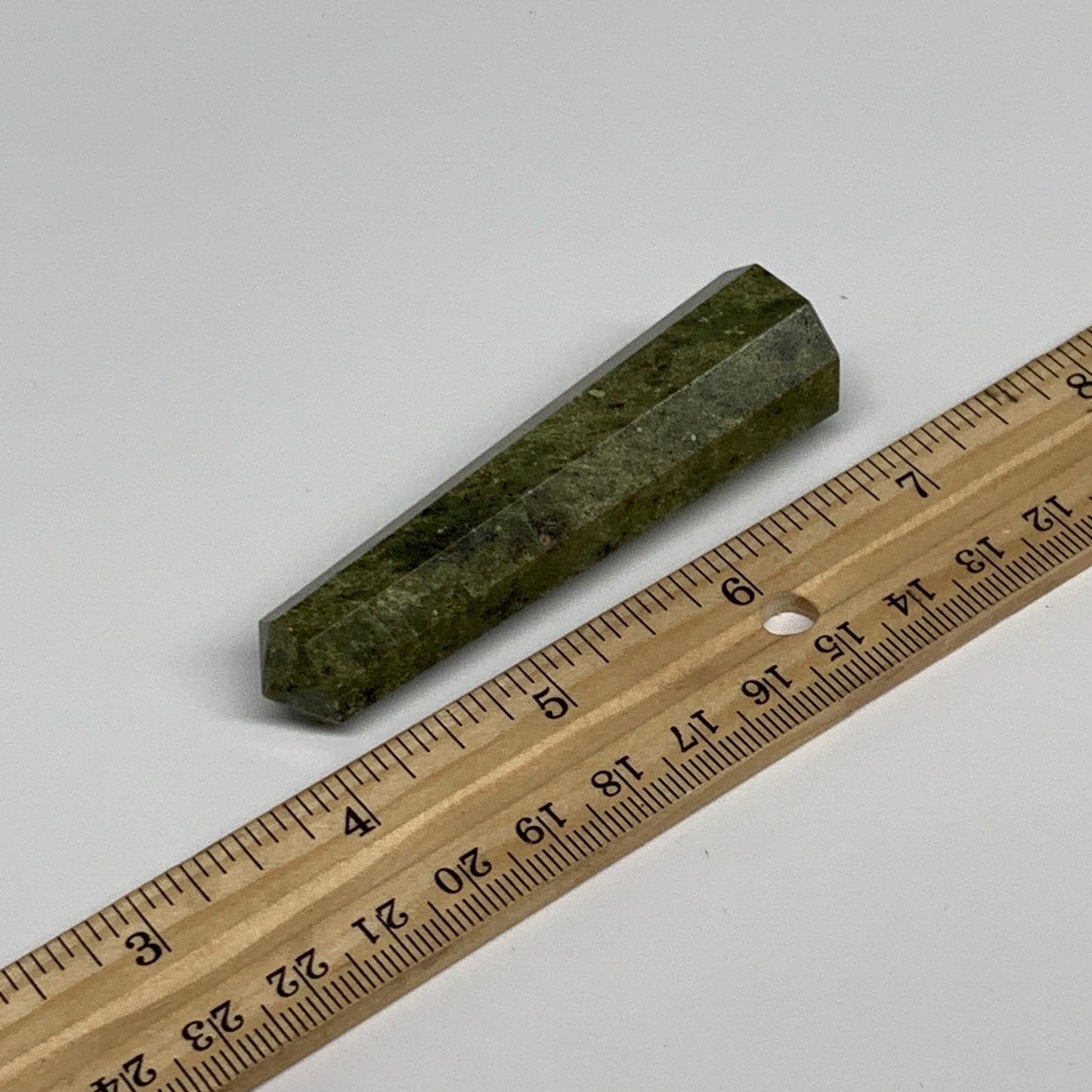 52.3g, 3"x0.8",  Natural Vasonite Tower Point Crystal from India, B29323