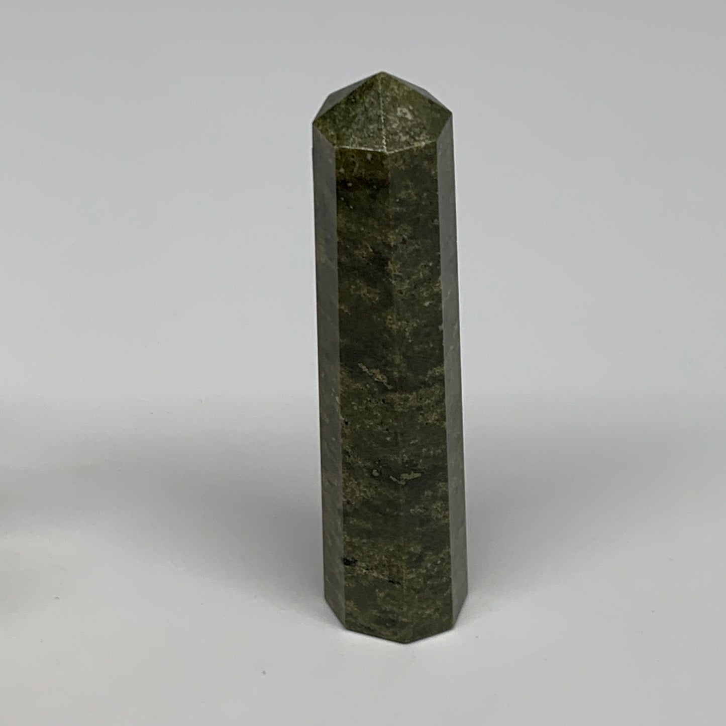 61.1g, 3.3"x0.7",  Natural Vasonite Tower Point Crystal from India, B29324