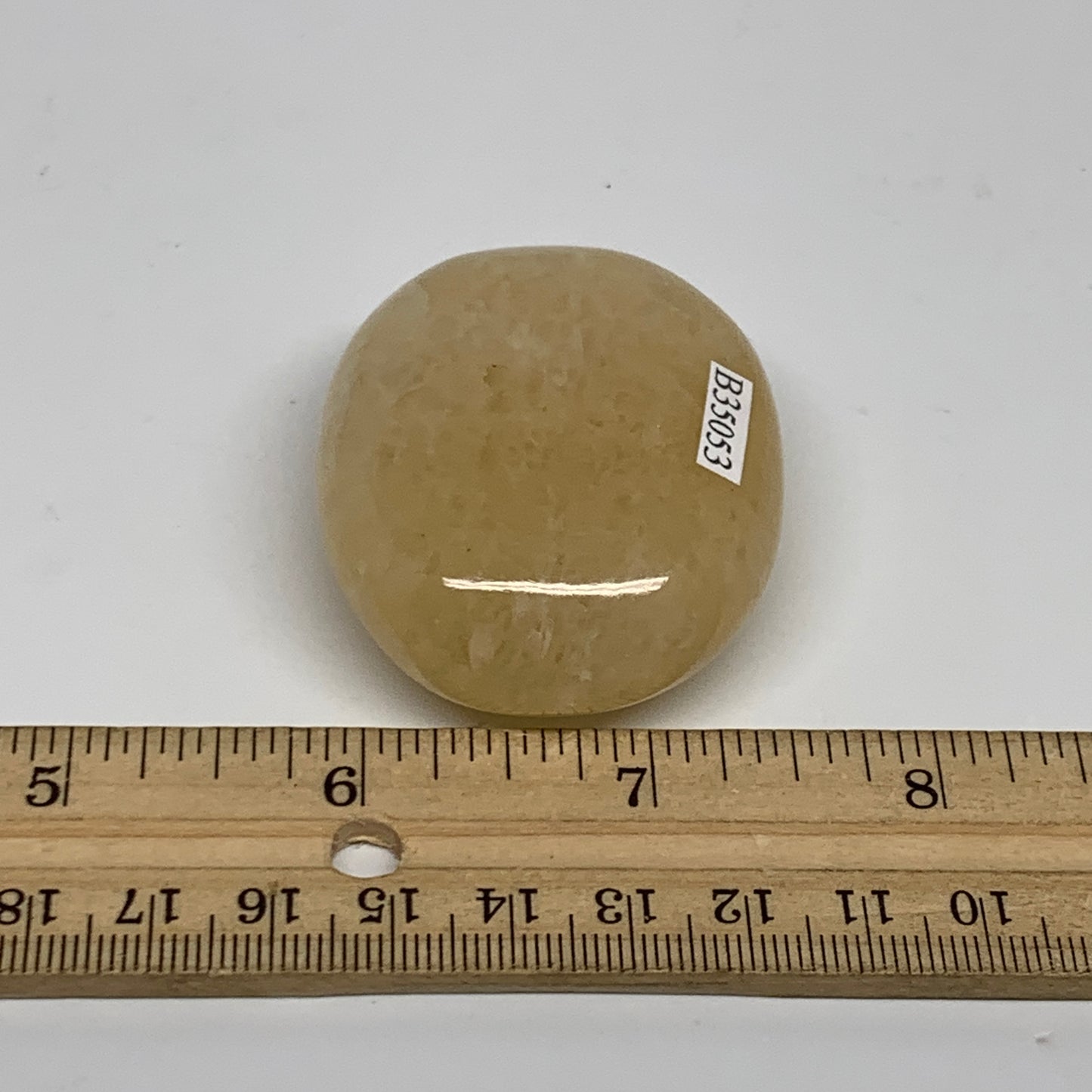 78.6g, 2.2"x1.7"x0.8", Yellow Aventurine Palm-Stone Crystal Stone, B35053