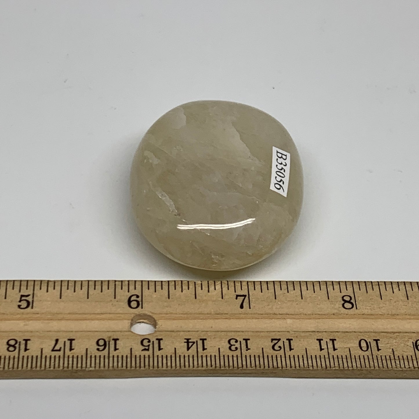 80g, 2.1"x1.7"x0.9", Yellow Aventurine Palm-Stone Crystal Stone, B35056