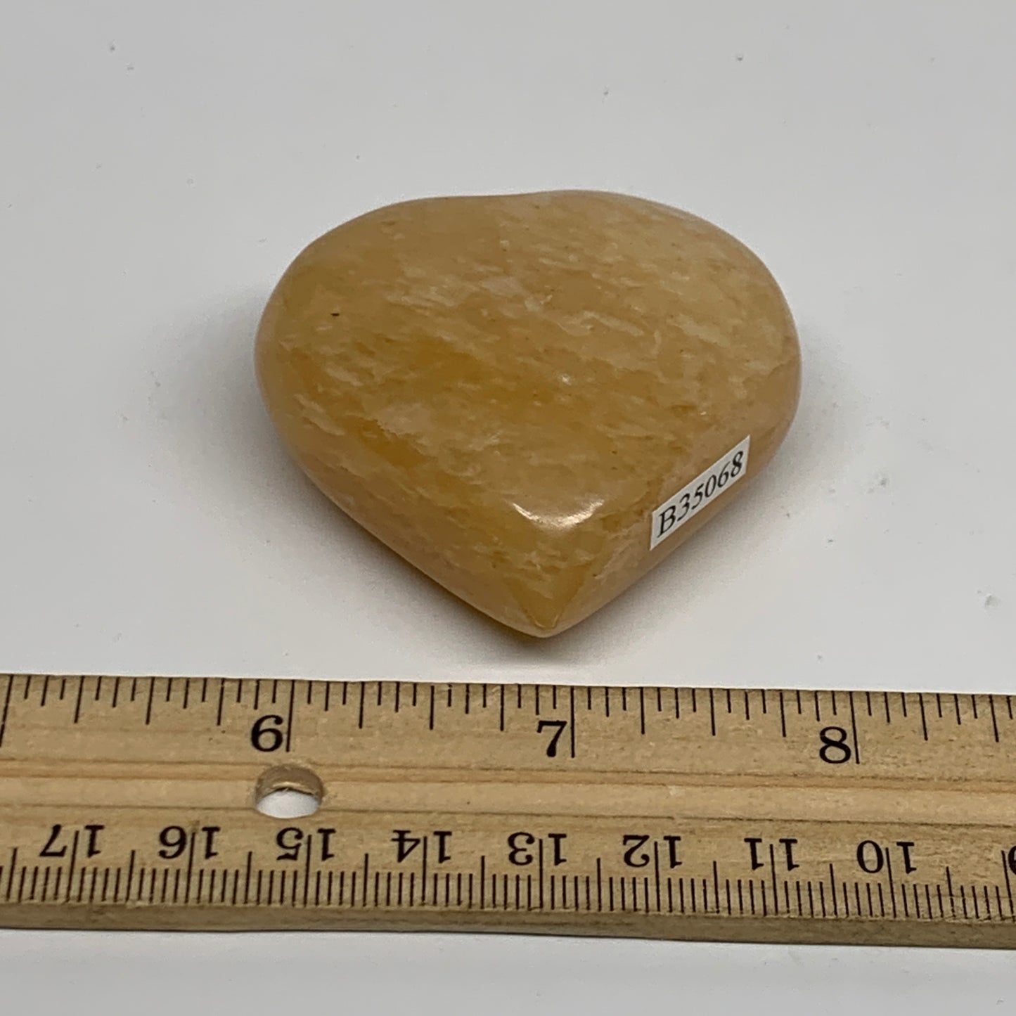 92.7g, 2.1"x2.1"x0.9" Natural Yellow Aventurine Heart Crystal Stone, B35068