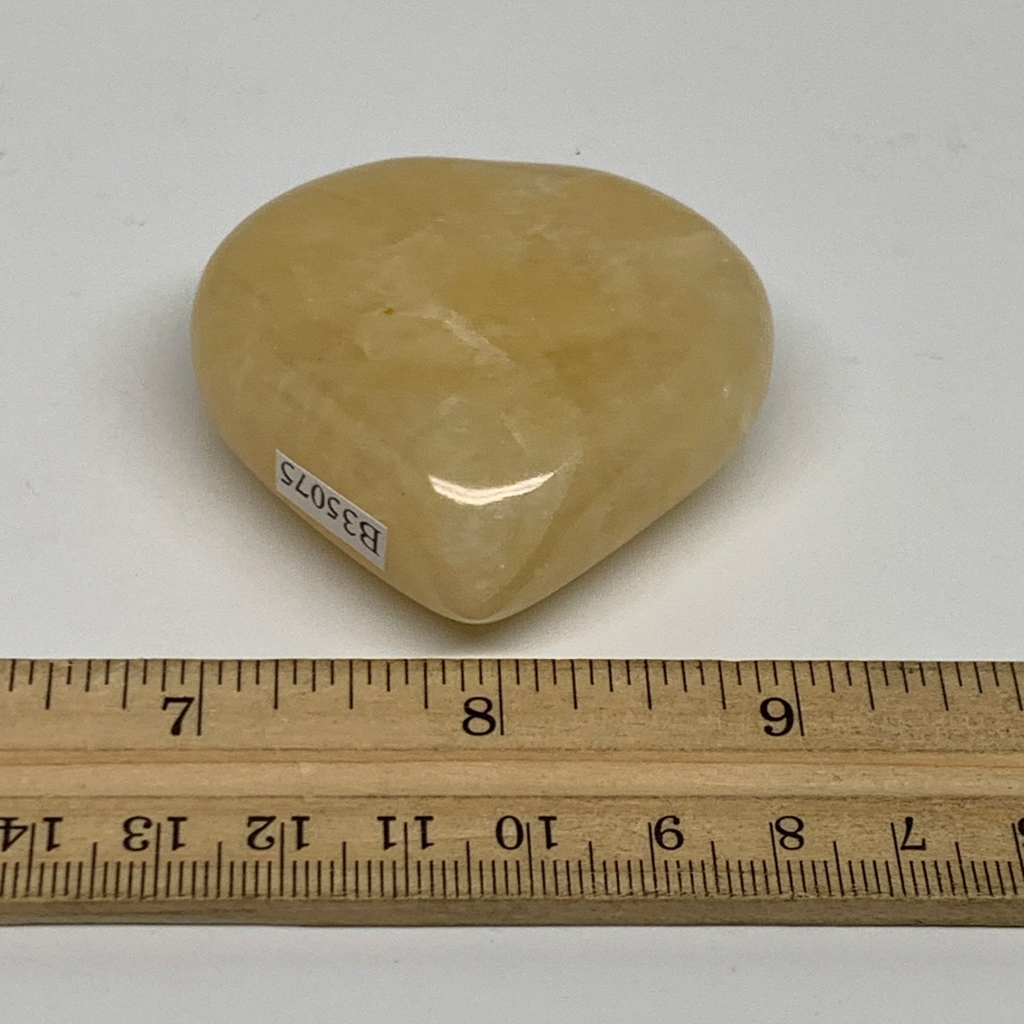 90g,2"x2.1"x0.9" Natural Yellow Aventurine Heart Crystal Stone, B35075