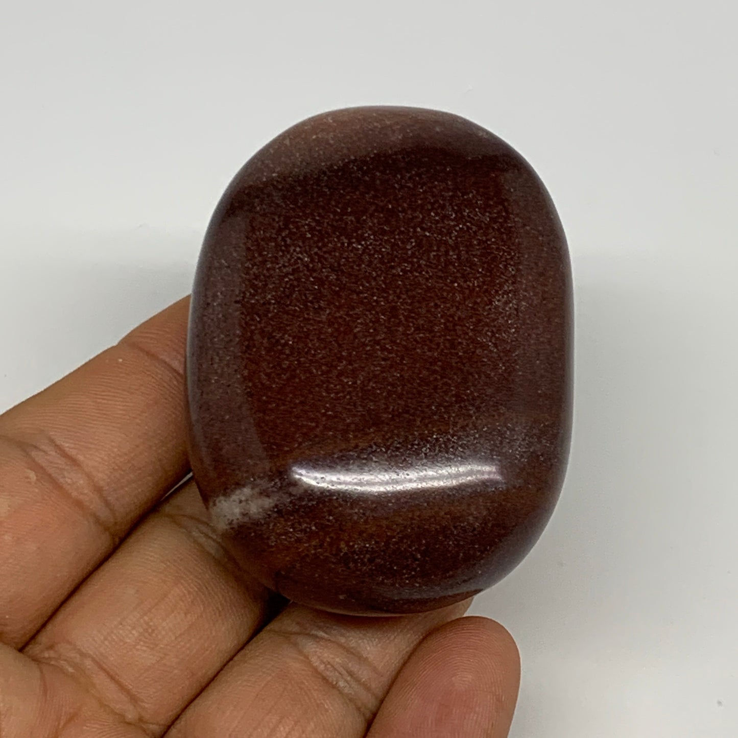 108.3g, 2.4"x1.7"x1", Narmada Shiva Lingam Palm-Stone Polished, B29366