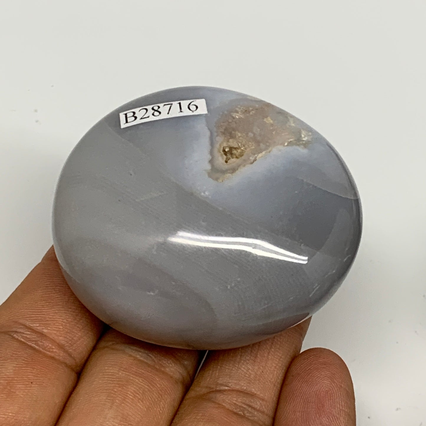 101g, 2.1"x1.9""x1.1" Orca Agate Palm-Stone Reiki Energy Crystal Reiki, B28716
