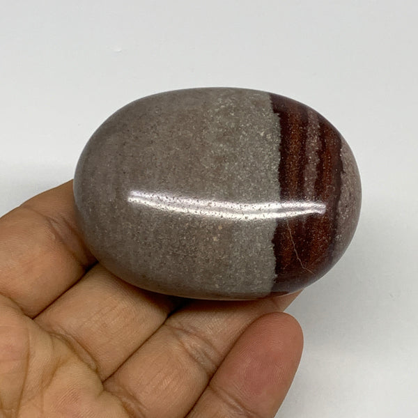 101g, 2.3"x1.8"x1", Narmada Shiva Lingam Palm-Stone Polished, B29373