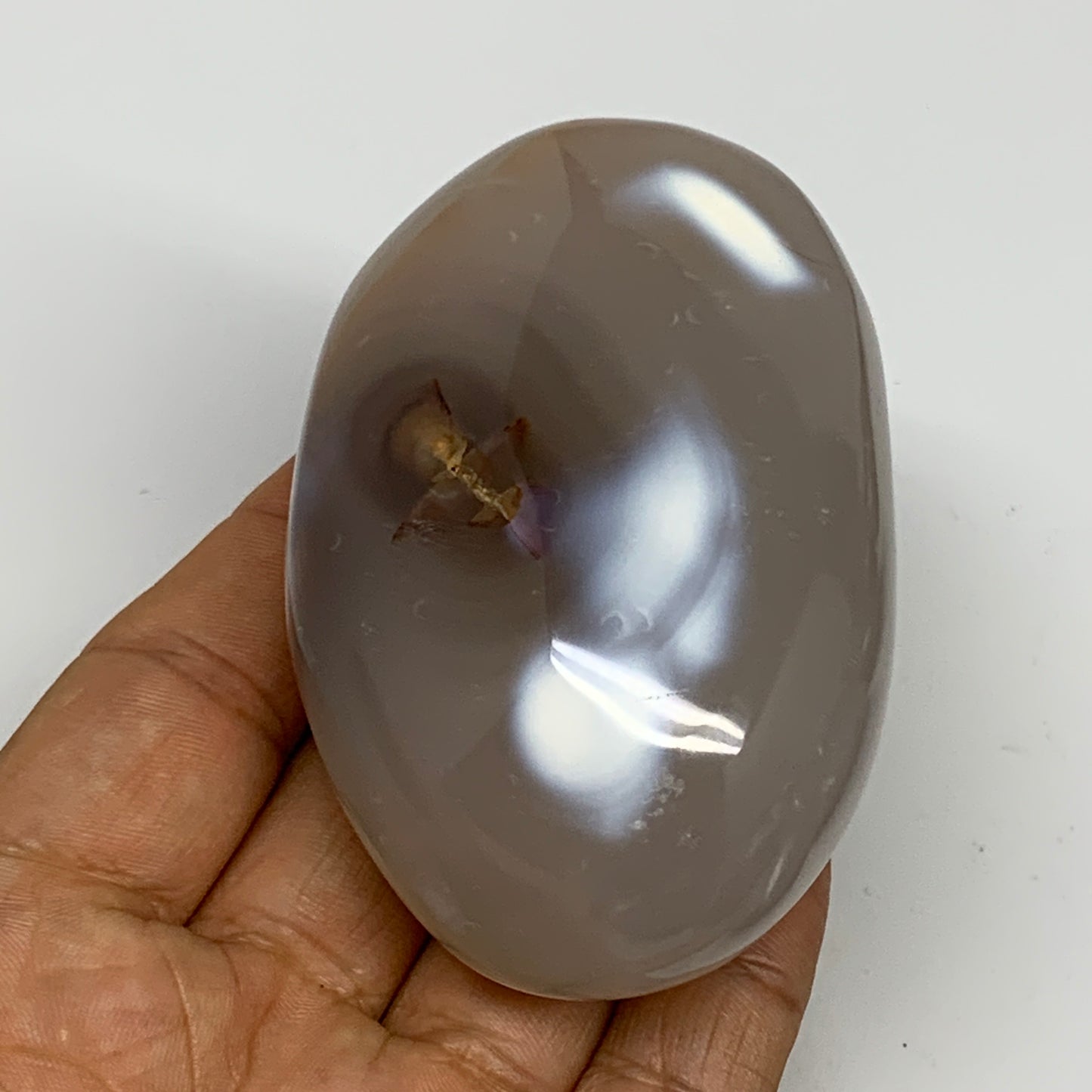235.4g, 3.2"x2"x1.5" Orca Agate Palm-Stone Reiki Energy Crystal Reiki, B28706