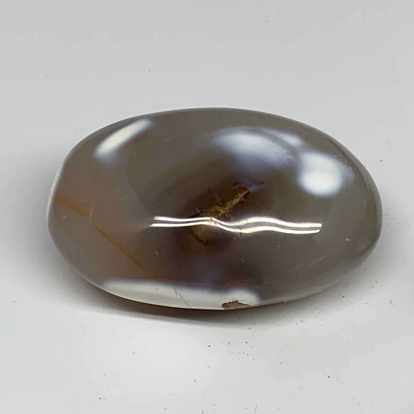 235.4g, 3.2"x2"x1.5" Orca Agate Palm-Stone Reiki Energy Crystal Reiki, B28706