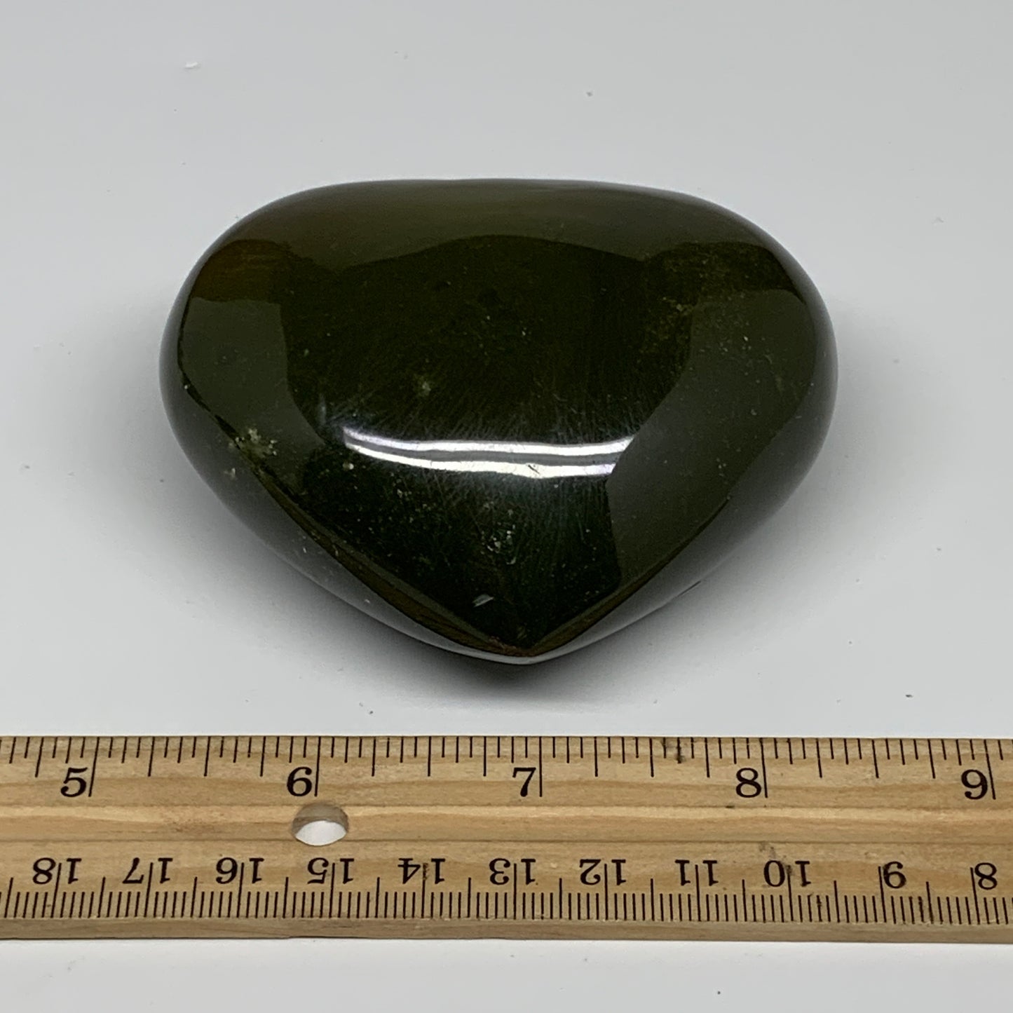 0.68 lbs, 2.7"x3.2"x1.6" Ocean Jasper Heart Polished Healing Crystal, B30865