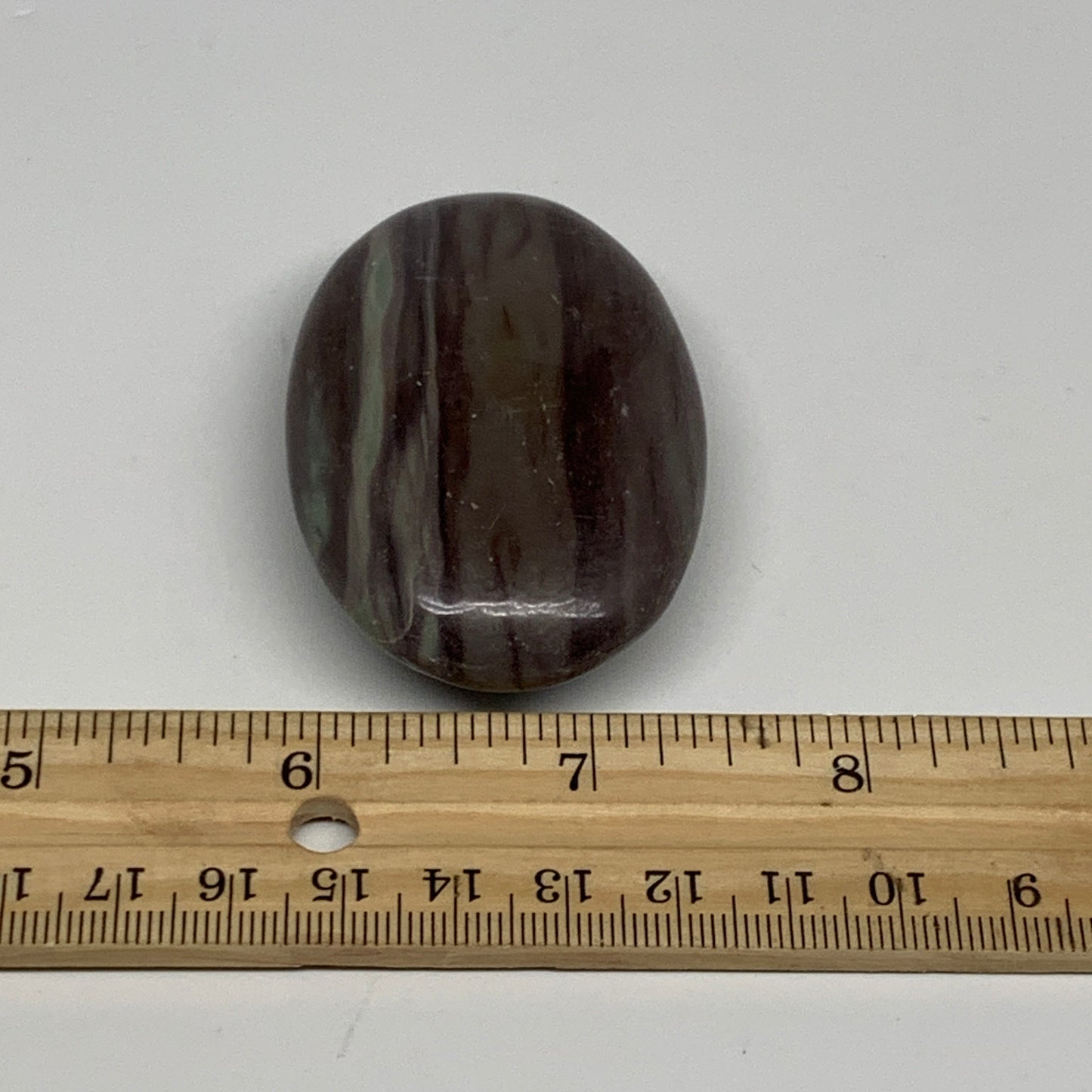 76.6g, 2.5"x1.6"x0.8", Narmada Shiva Lingam Palm-Stone Polished, B29399