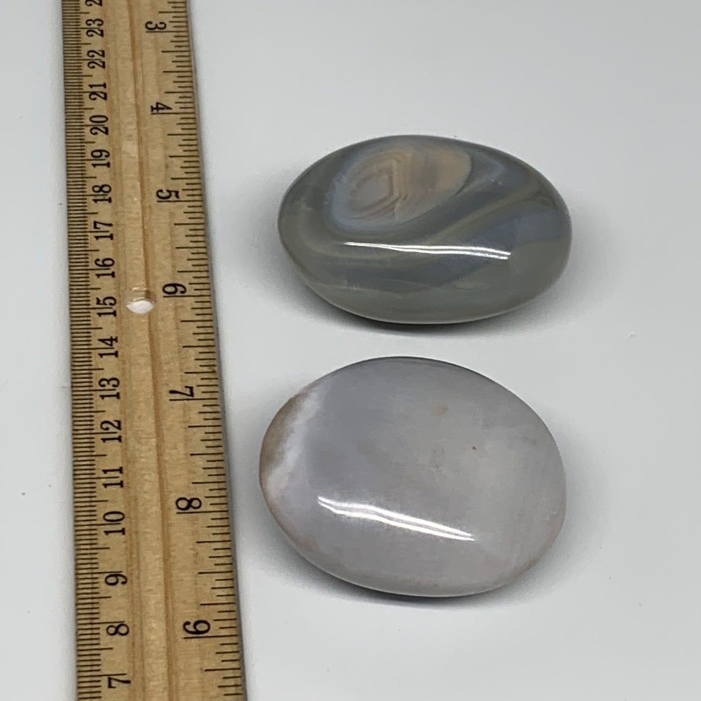 164.4g, 2"-2.1", 2pcs, Orca Agate Palm-Stone Reiki Energy Crystal Reiki, B27887