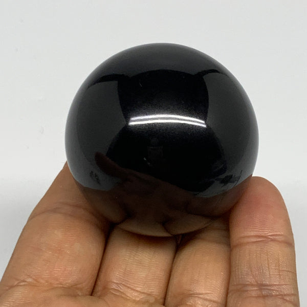 143.7g, 1.8"(45mm), Natural Black Jasper Sphere Ball Gemstone @India, B27905