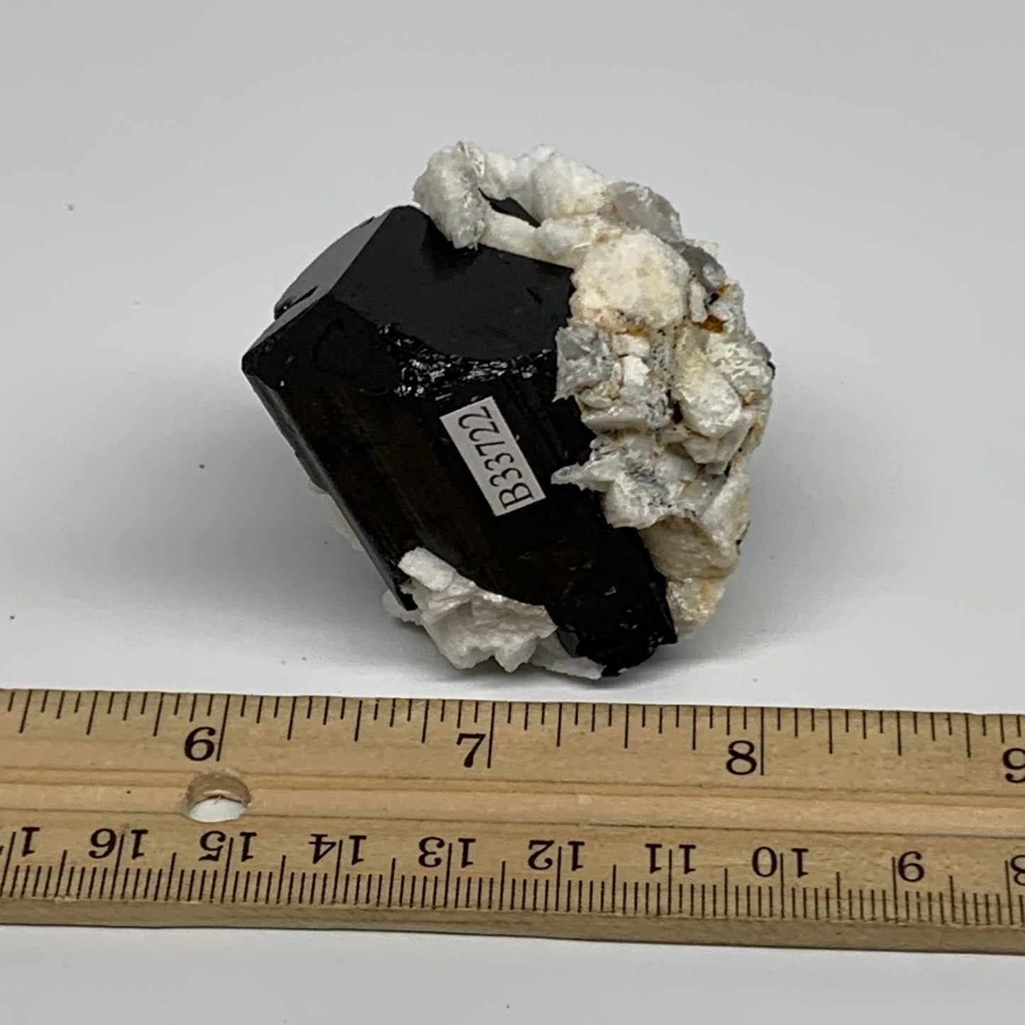 116.9g, 1.9"x1.4"x2", Black Tourmaline Phosphorus Mineral Specimen, B33722
