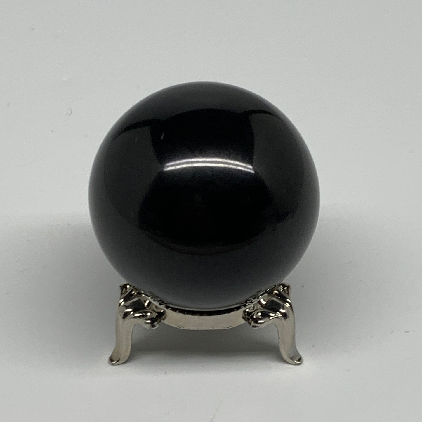 164.2g, 1.9"(47mm), Natural Black Jasper Sphere Ball Gemstone @India, B27909