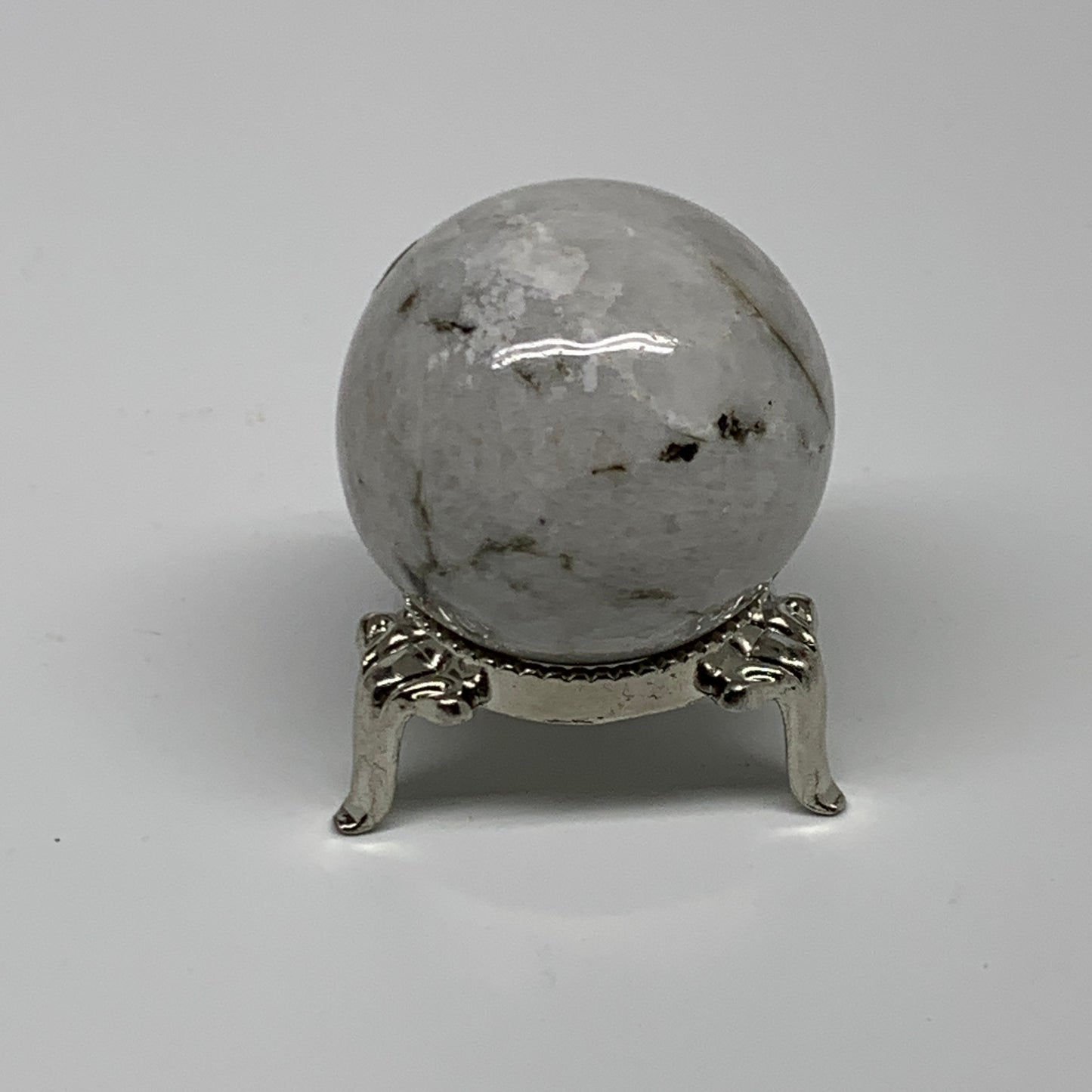 78.5g, 1.5"(38mm), Natural Rainbow Moonstone Sphere Ball Gemstone, B35155