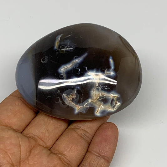 152.3g, 2.8"x2.4"x1" Orca Agate Palm-Stone Reiki Energy Crystal Reiki, B28647