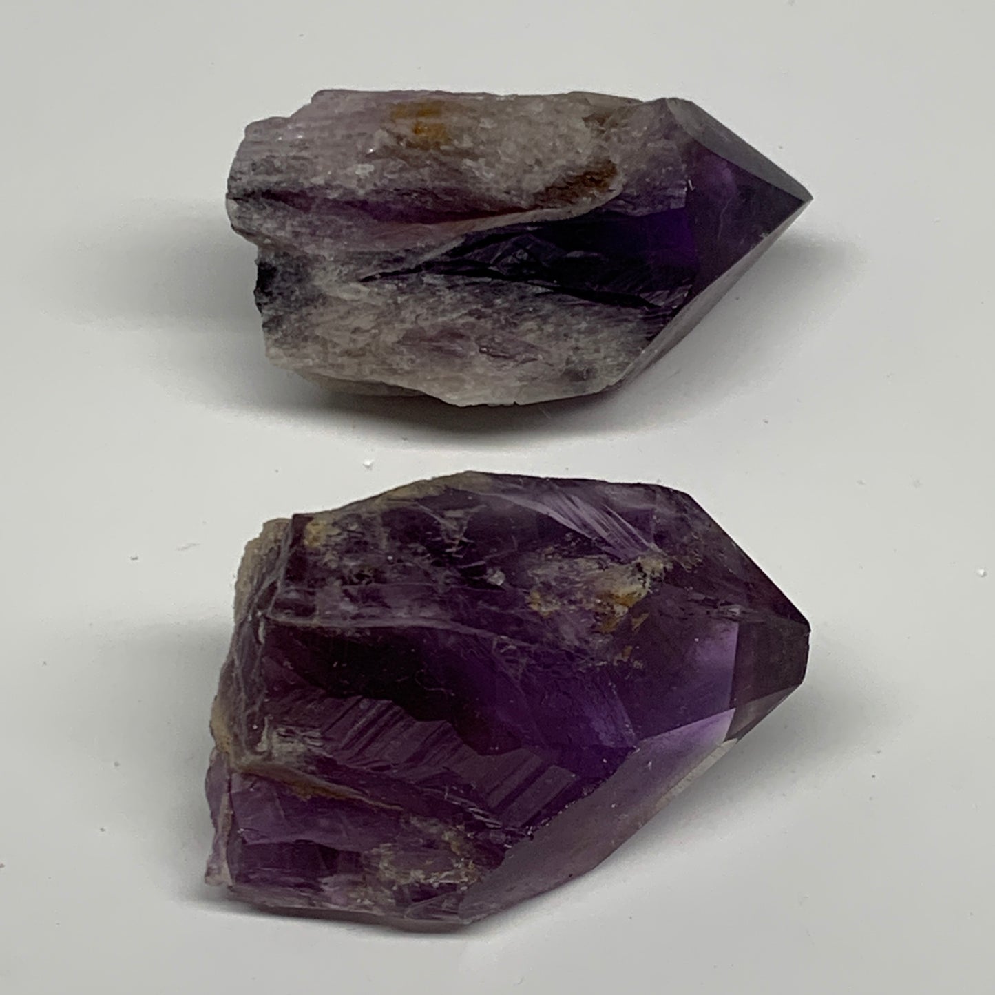 116.7g, 2" - 2.4", 2pcs, Amethyst Point Polished Rough lower part, B32397