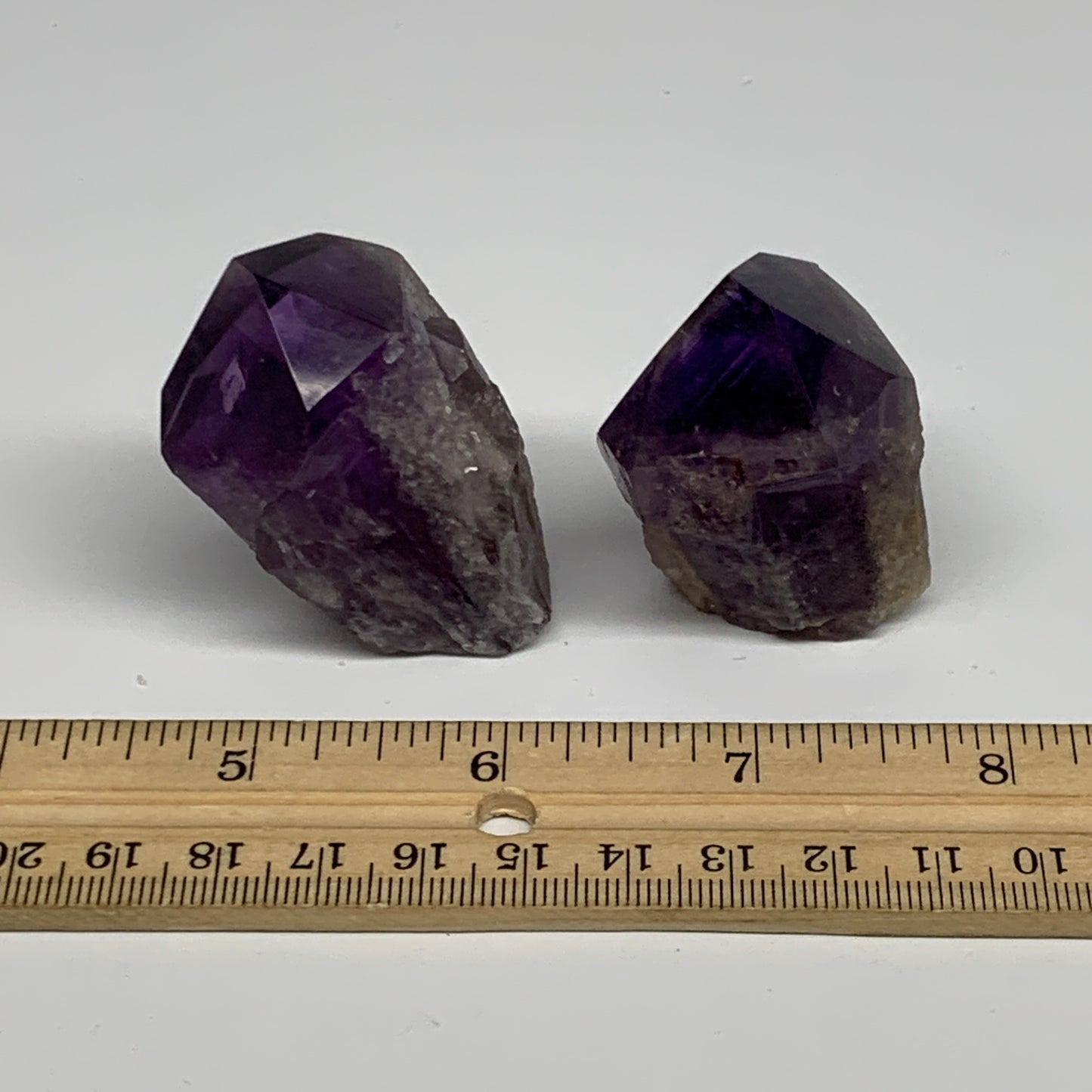 112.4g, 1.8" - 2", 2pcs, Amethyst Point Polished Rough lower part, B32403