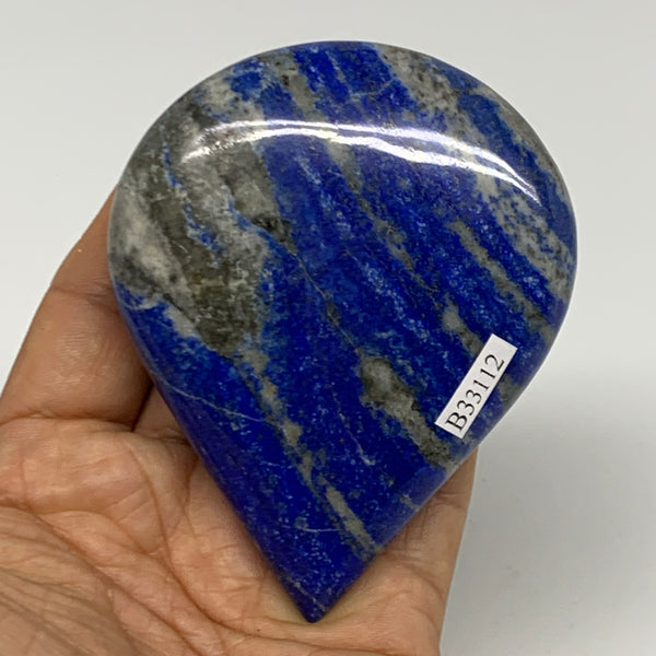 198.9g, 3.5"x2.8"x0.9", Natural Lapis Lazuli Heart Polished Crystal, B33112