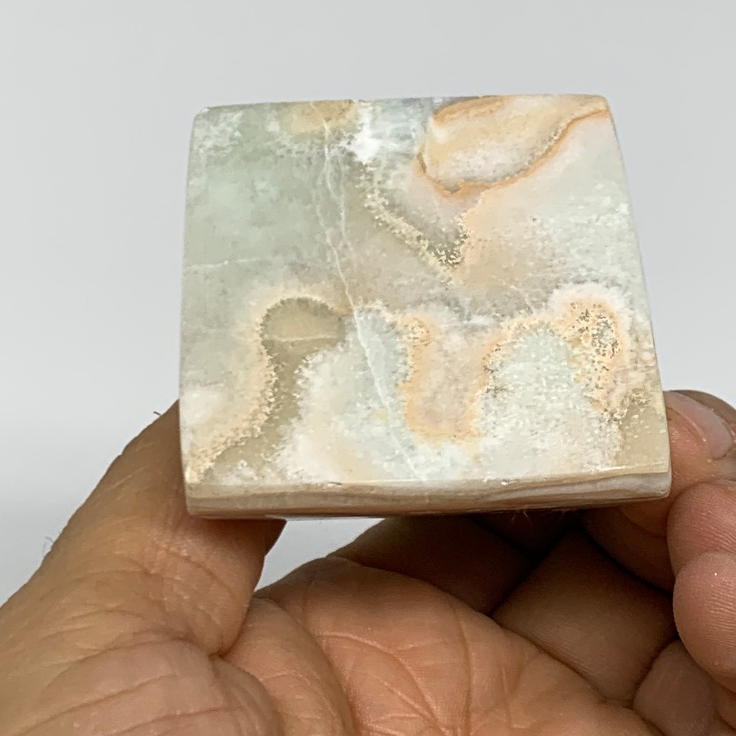 150.8g, 2.1"x1.9"x1.8", Caribbean Calcite Pyramid Gemstone, Crystal, B31791