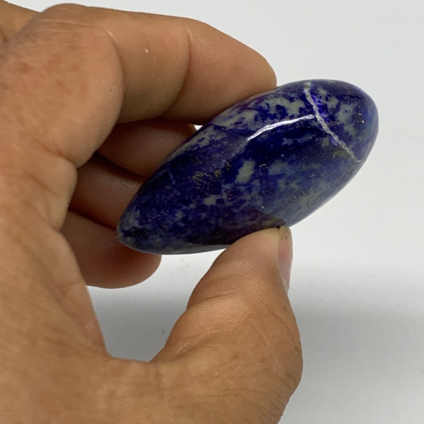 62.1g, 2"x1.6"x0.8", Natural Lapis Lazuli Heart Polished Crystal, B33114
